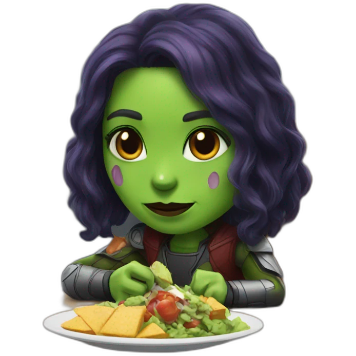 Gamora eat lunch emoji