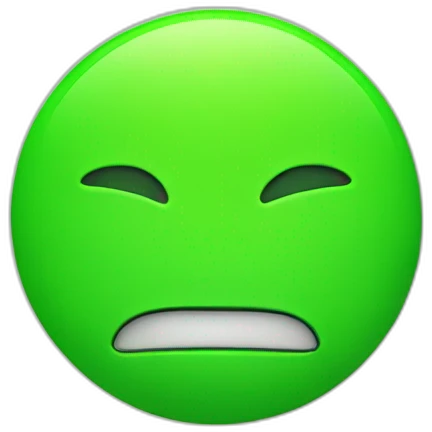 neon green colored button emoji