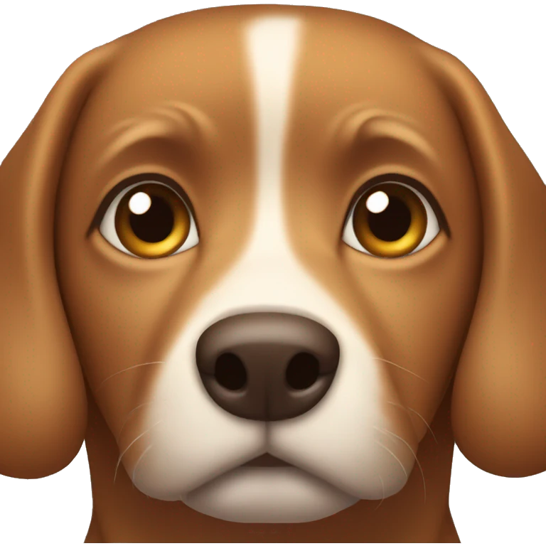 Brown dog with brown eyes  emoji