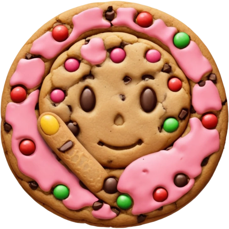 Two middle fingers inside the cookie emoji