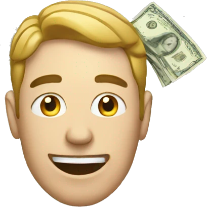 man face with money emoji