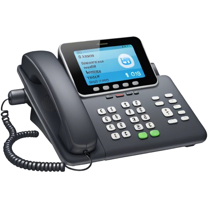 A call center operator using a headset and managing customer calls on a digital screen”
“A business phone system with call logs, contacts, and VoIP technology emoji
