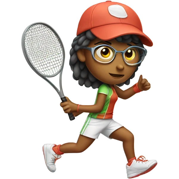 Doodle in tennis clothes emoji