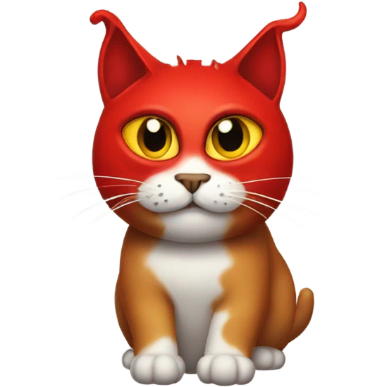 Cat with devil horns emoji