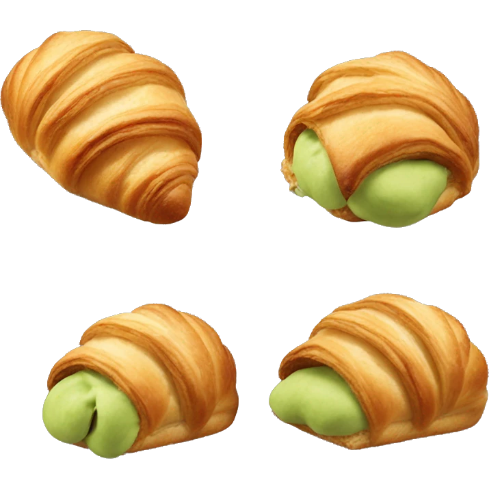 pistachio croissant emoji