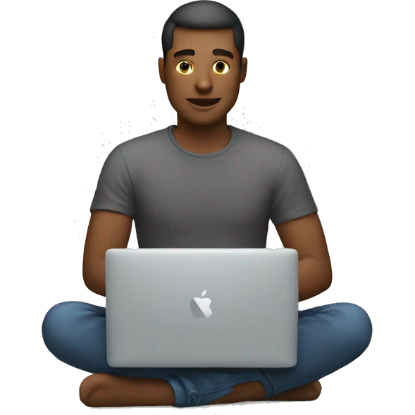 man programming on macbook emoji