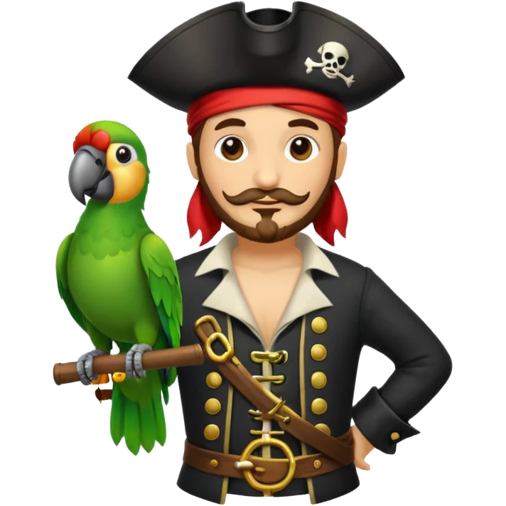 pirate and parrot emoji