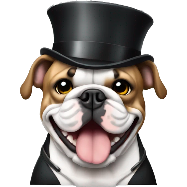 english bulldog conductor music emoji