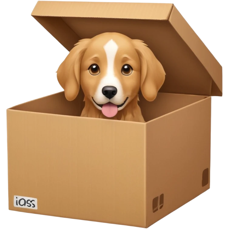 Dog in the box  emoji