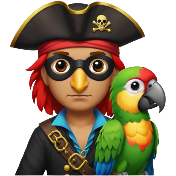 pirate and parrot emoji