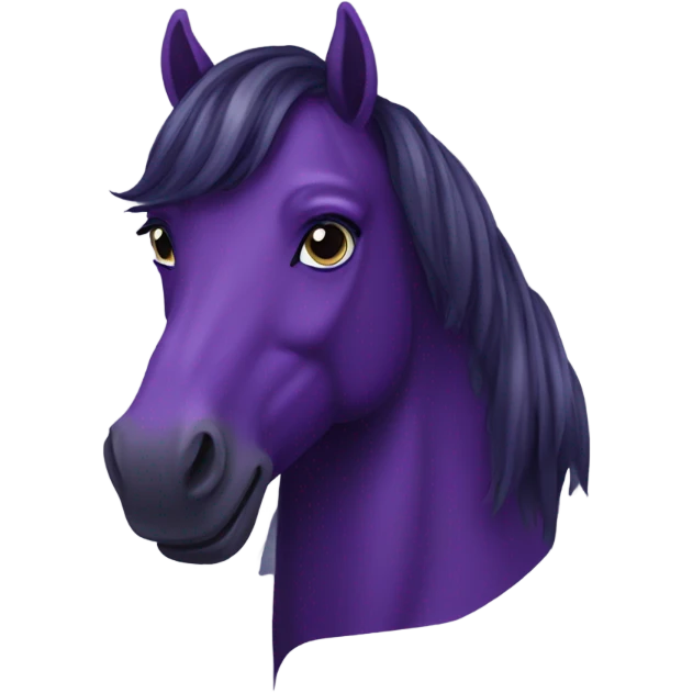 Purple horse dark emoji