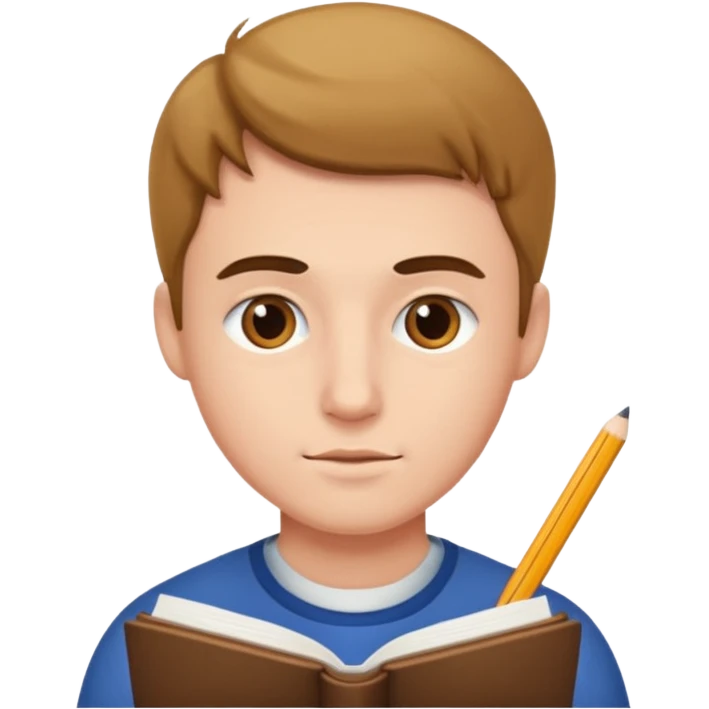 man studing emoji