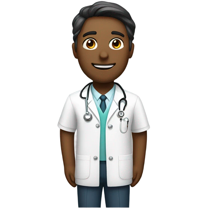 thank you to a male doctor in white Dr uniform emoji