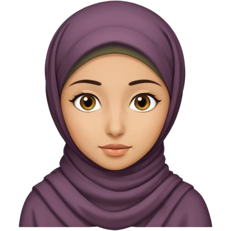 Middle eastern girl with dark brown hair emoji