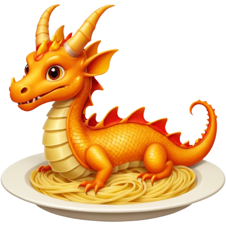 Dragon con cuerpo de pasta canelloni emoji
