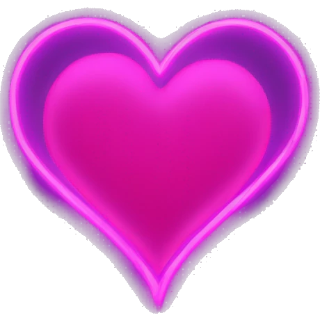 Neon heart emoji