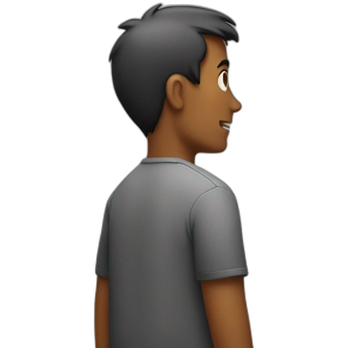 man with his back turned emoji