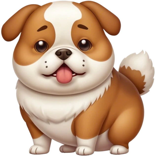 fat stupid dog, his name is Gmail from tik tok trends and he is pooping emoji