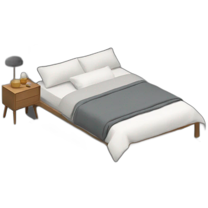 japandi-bed-room-3/4-top-left-angle-with-grey-backdrop emoji