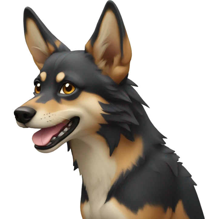 A nimble dog (jackal) emoji