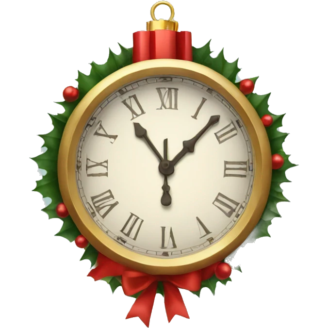 december cristmass clock emoji