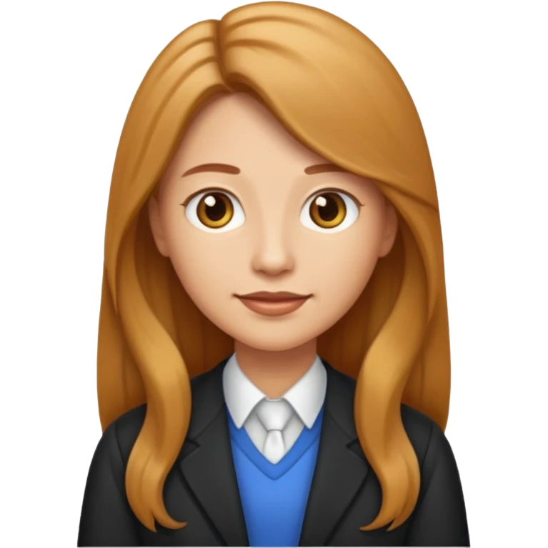 teacher emoji long caramel hair light skin emoji