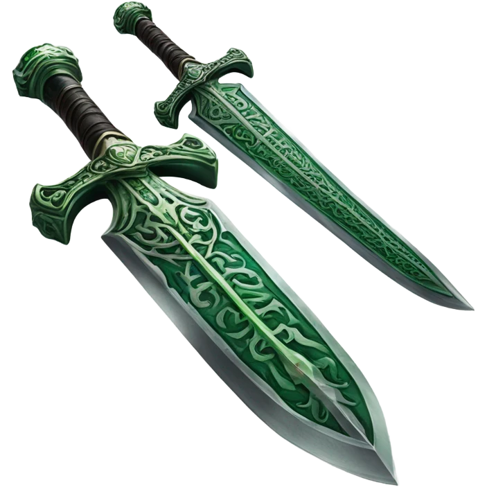 Emerald sword emoji