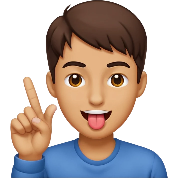 Winking face with tongue sticking out and one hand having two fingers pinched together  emoji