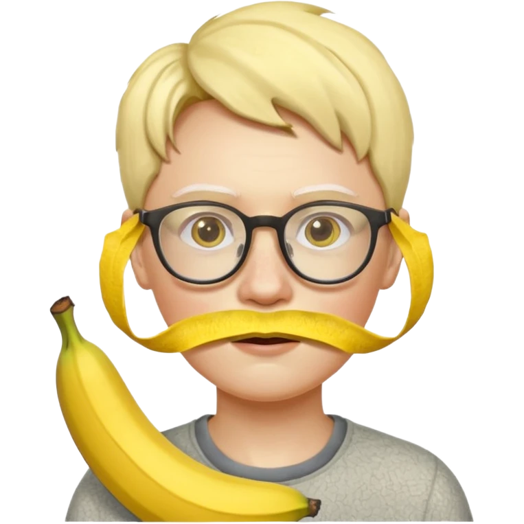human face banana with glasses emoji