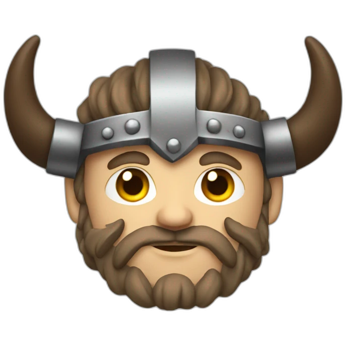 Viking with horned helmeteyes emoji