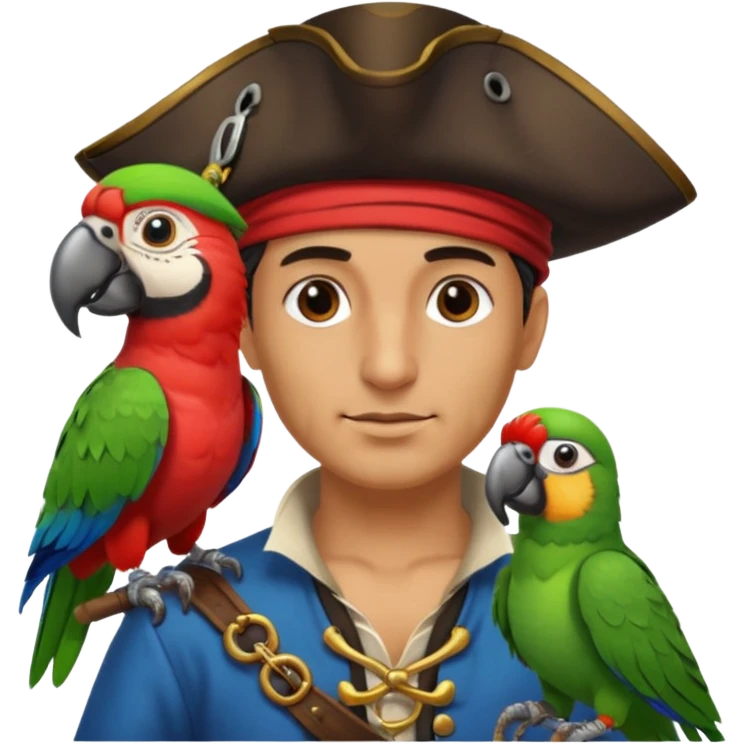 pirate and parrot emoji