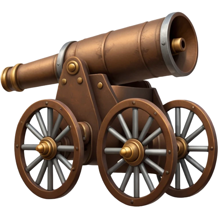 Create an emoji of a war cannon. The cannon should be brown. emoji