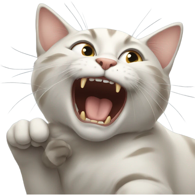 Cat biting cat emoji