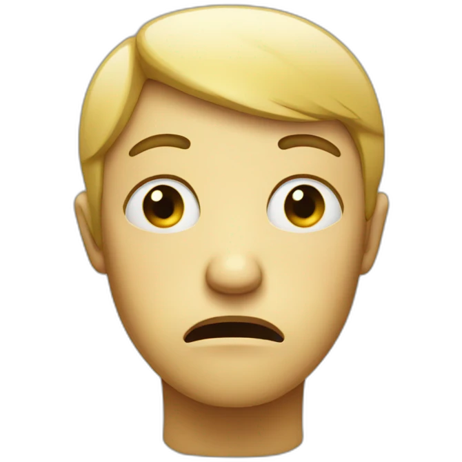 Depressed face emoji