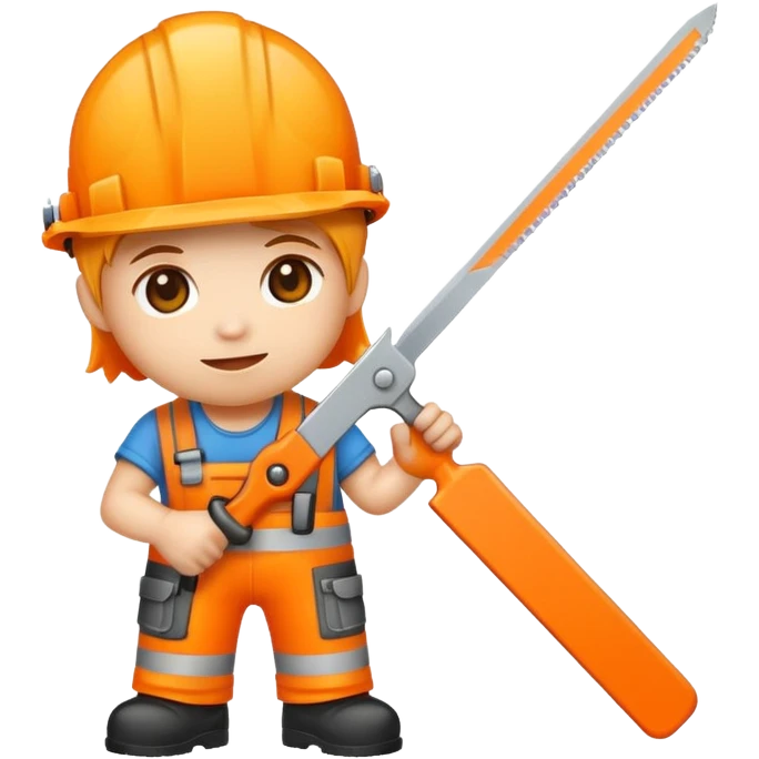 Testere related to İnşaat Aletleri, chibi emoji style, with glowing effects emoji