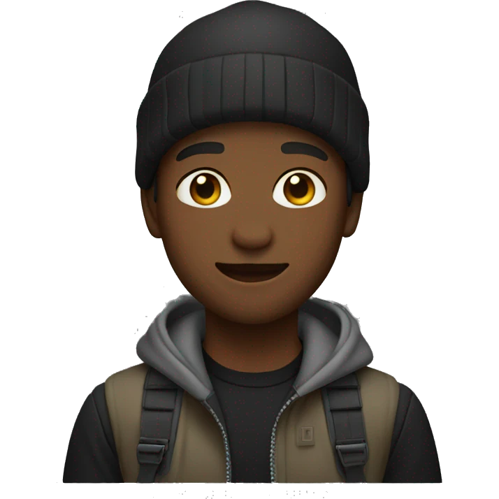 outdoor style with black clothing emoji