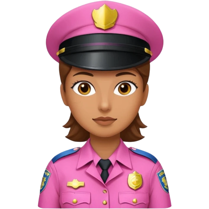 Woman cop in pink uniform emoji