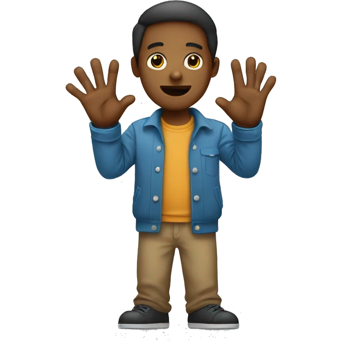 character vector where he raises one hand with closed fingers (as if holding something) emoji