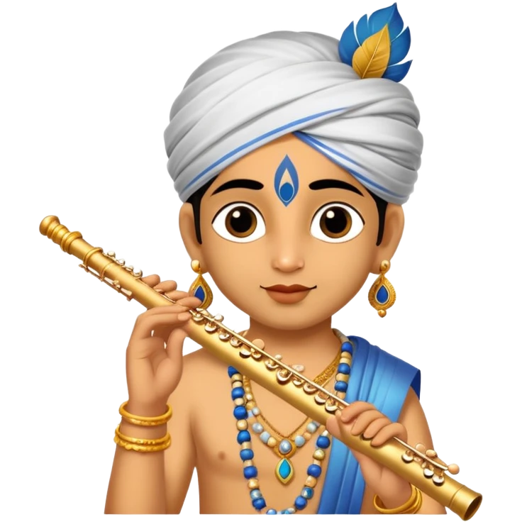Krishna with flute emoji