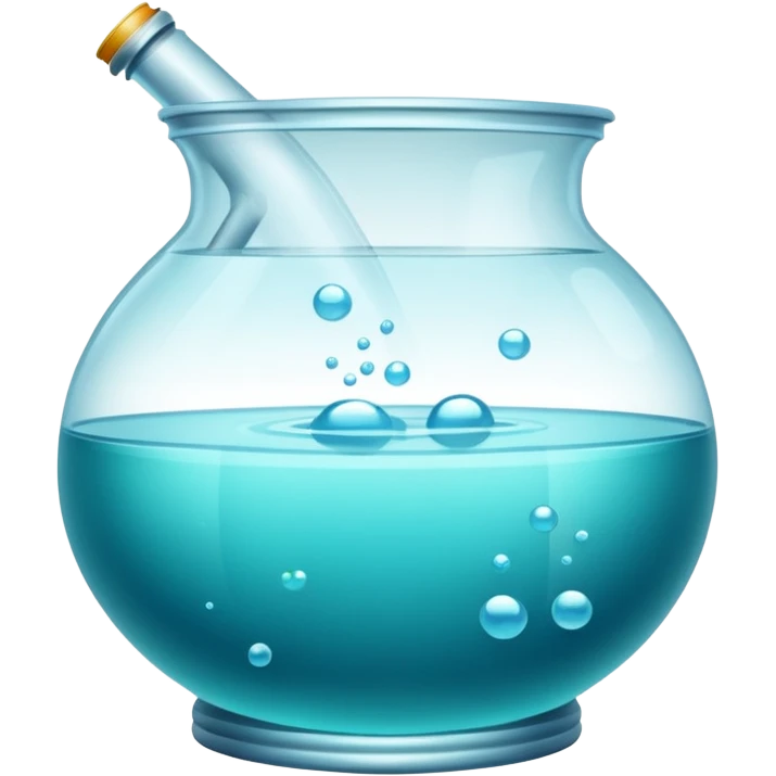 aqua tank, with little bubbles. emoji