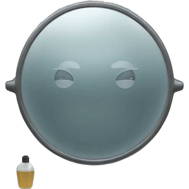 Fog looking in mirror  emoji