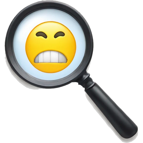 magnifying glass with a discount label emoji