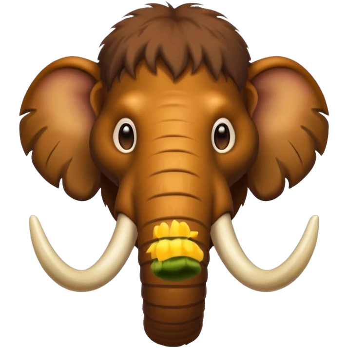 a Mammoth half body emoji