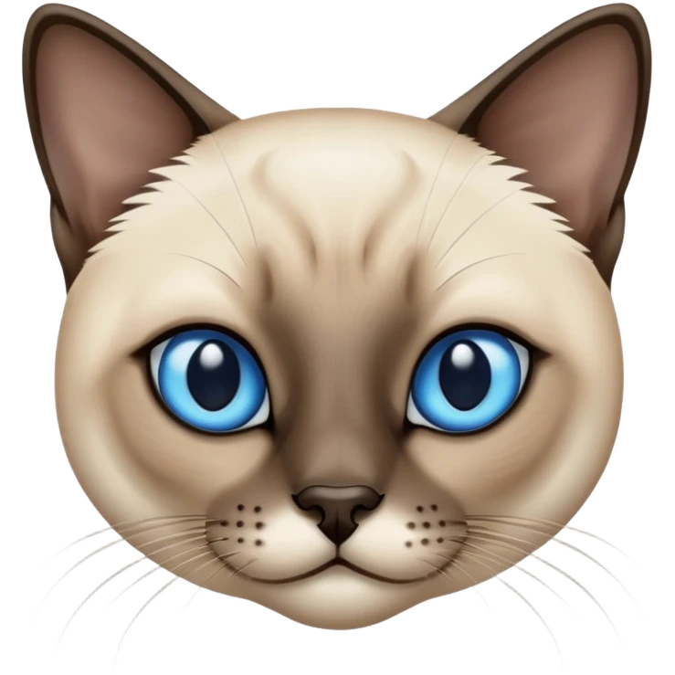 Siamese cat with short hair emoji