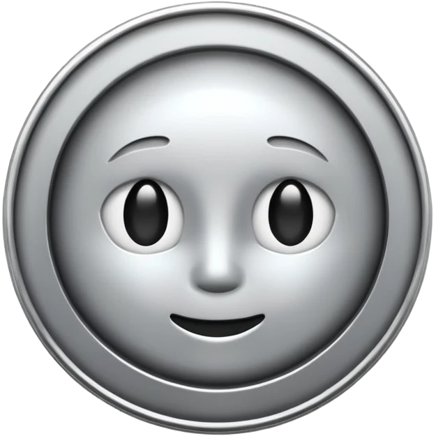 Coin , silver. emoji