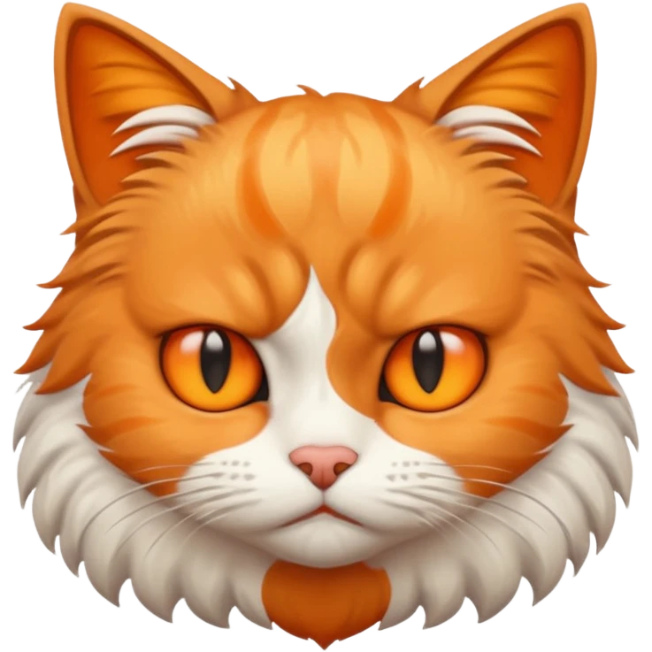 a cat is sad and mad emoji