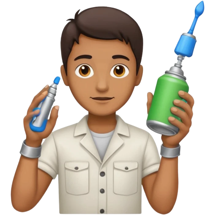 Painter + spray can emoji