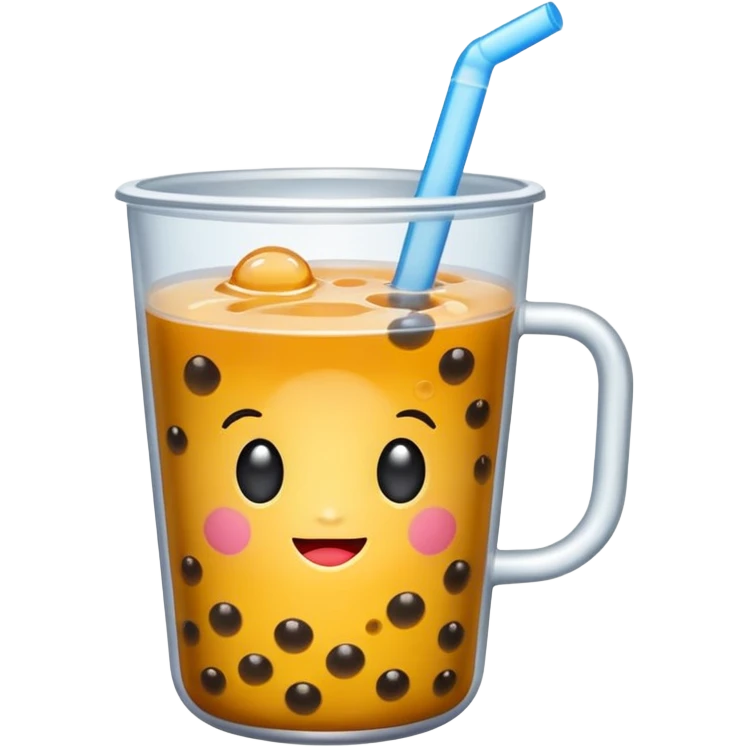 finder Mac logo drinking Boba emoji
