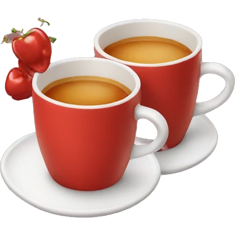 2 reds cup touching  emoji