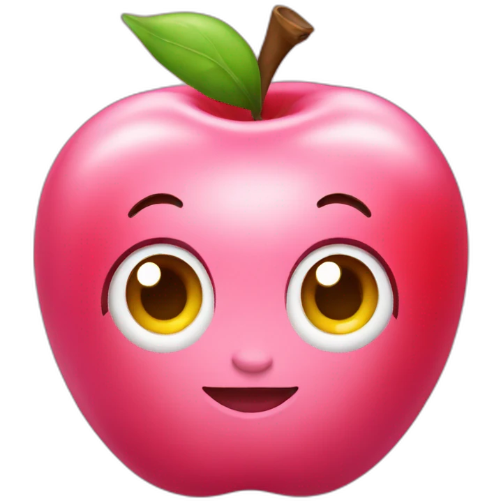 Pink lady apple emoji